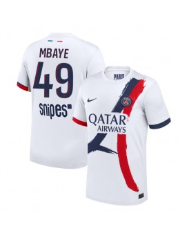 Billige Paris Saint-Germain Ibrahim Mbaye #49 Bortedrakt 2025-26 Kortermet